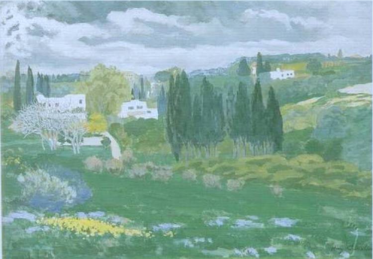 El-Biar paysage de Henri Chevalier  alger 
