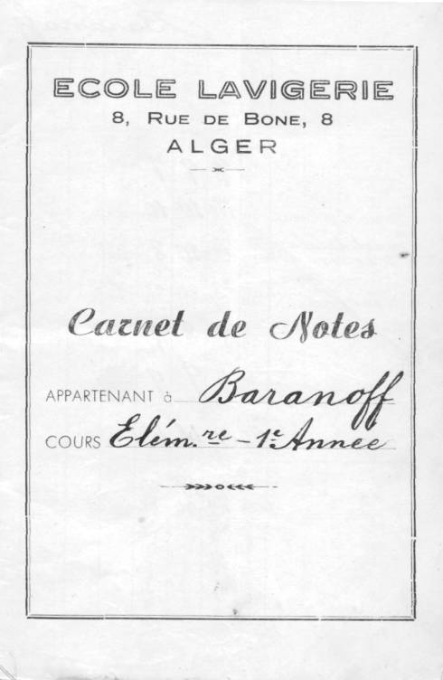 Lavigerie carnet de notes �cole Lavigerie 