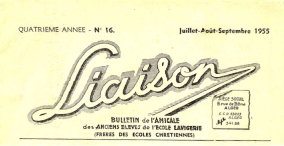 Alger Bulletin de l'amicale N� 14 1955