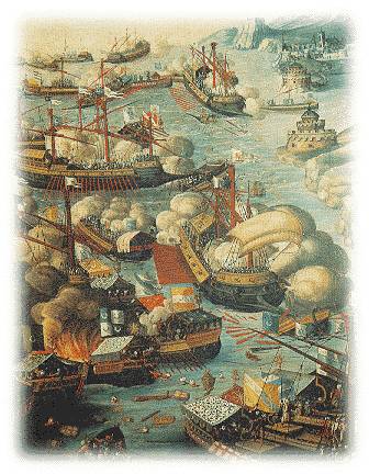 Corfou les flottes chr�tiennes 