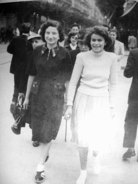 Rue Isly alger Eliane et Colette 1949 