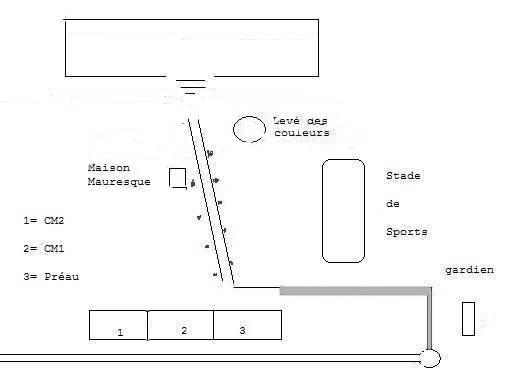 Alger, plan du pensionnat 1954 