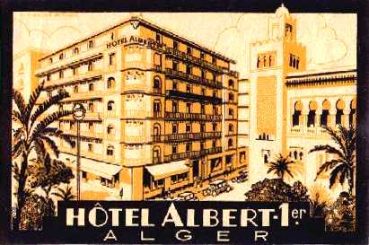 affiche hotel Albert 1er. 