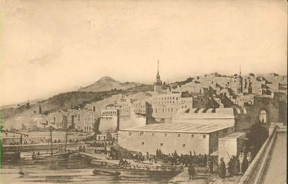 Vue du port et de la ville en 1830