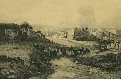 les remparts de la casbah en 1830