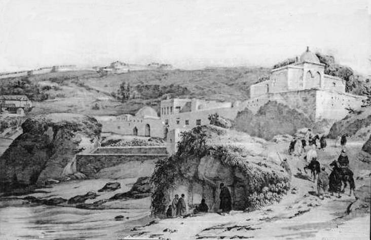Caserne  Salp�tri�re  et  Faubourg &nbsp; de Bab-El-Oued en 1837 