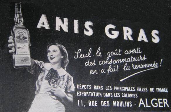 Affiche pu^plicitaire pour Anis Gras 
