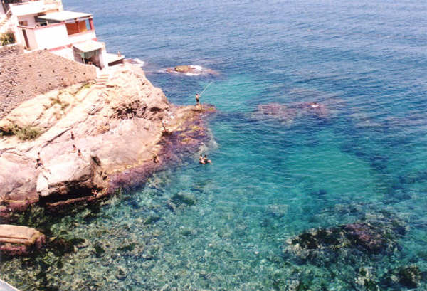 Vue sur la plage des deux-Moulins 