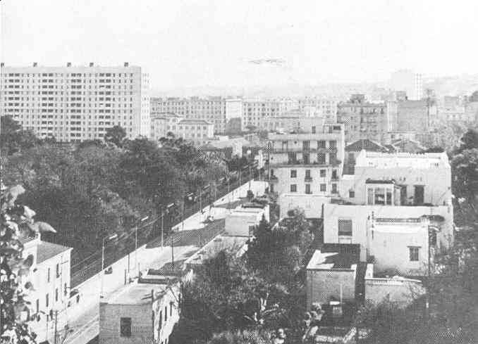 Alger le quartier de l' instutut Pasteur, en  1960.
